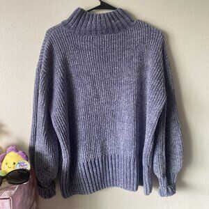 blue chenille sweater